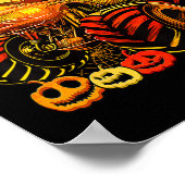 Kinder Monster LKW Halloween Kürbislaterne Boys T Poster (Ecke)