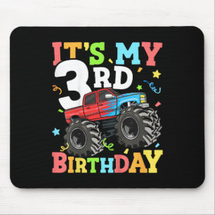 Kinder Monster LKW seinen 3. Geburtstag Junge 3 Mousepad