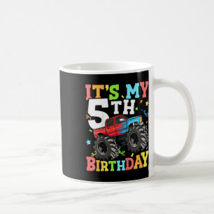 Kinder Monster LKW seinen 5. Geburtstag Junge 5 Fü Kaffeetasse