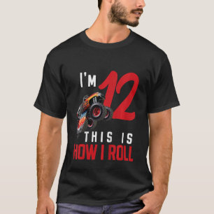 Kinder Monster Truck 12. Geburtstag So rol ich T-Shirt