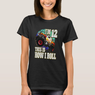 Kinder Monster Truck 12 Jahre alt Geburtstag T-Shirt