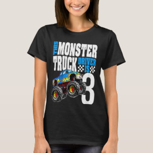 Kinder Monster Truck 3. Geburtstag 3 Jahre Monster T-Shirt