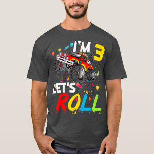 Kinder Monster Truck 3 Jahre alt Geburtstag Kind 3 T-Shirt