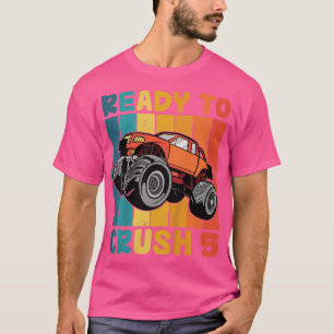 Kinder Monster Truck 5. Geburtstag Ich bin bereit T-Shirt