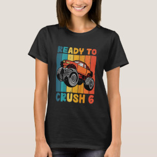Kinder Monster Truck 6. Geburtstag bin ich bereit T-Shirt