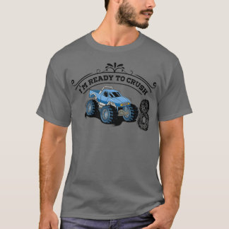 Kinder Monster Truck 8. Geburtstag Witziges Gesche T-Shirt