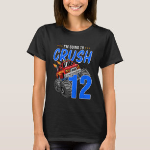 Kinder Monster Truck Geburtstag 12 Jahre alt 12. G T-Shirt