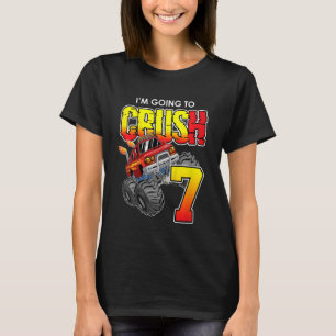 Kinder Monster Truck Geburtstag 7 Jahre alt 7. Geb T-Shirt