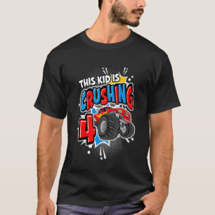 Kinder Monster Truck Geburtstag Dieses Kind zerdrü T-Shirt