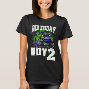 Kinder Monster Truck Geburtstag Junge ist 2 Kinder T-Shirt