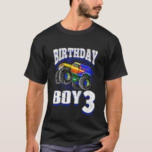 Kinder Monster Truck Geburtstag Junge ist 3 Kinder T-Shirt