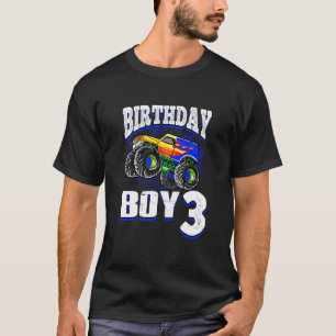 Kinder Monster Truck Geburtstag Junge ist 3 Kinder T-Shirt