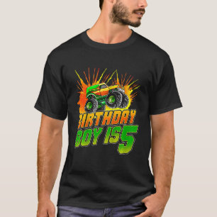 Kinder Monster Truck Geburtstag Junge ist 5 Kinder T-Shirt