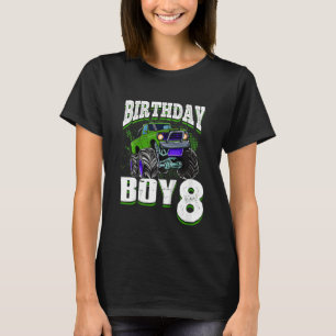 Kinder Monster Truck Geburtstag Junge ist 8 Kinder T-Shirt
