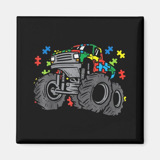 Kinder Monster Truck Puzzles Niedlich Kinder Autis Magnet (Vorne)