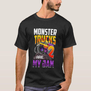 Kinder Monster Trucks sind mein Jam 2. Geburtstag  T-Shirt