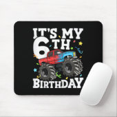 Kinder Monstertruck Mein 6. Geburtstag Junge 6 Mousepad (Mit Mouse)