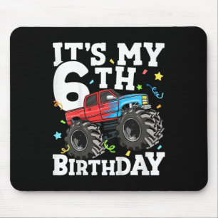Kinder Monstertruck Mein 6. Geburtstag Junge 6 Mousepad