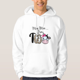 Kinder Moo Moo Ich bin süße Kuh 2. Geburtstag 2 Ja Hoodie