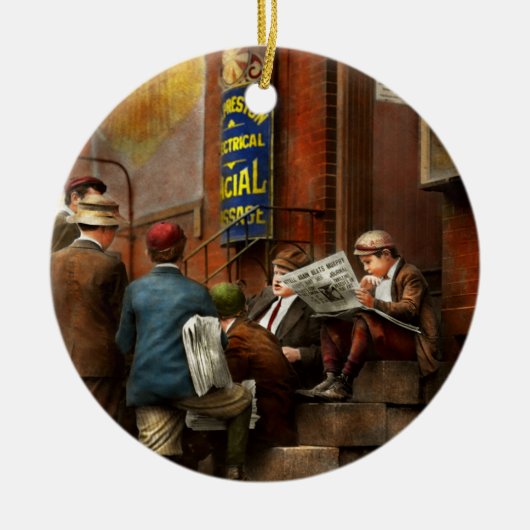 Kinder - Morgen 1910 treffend Keramikornament (Vorne)