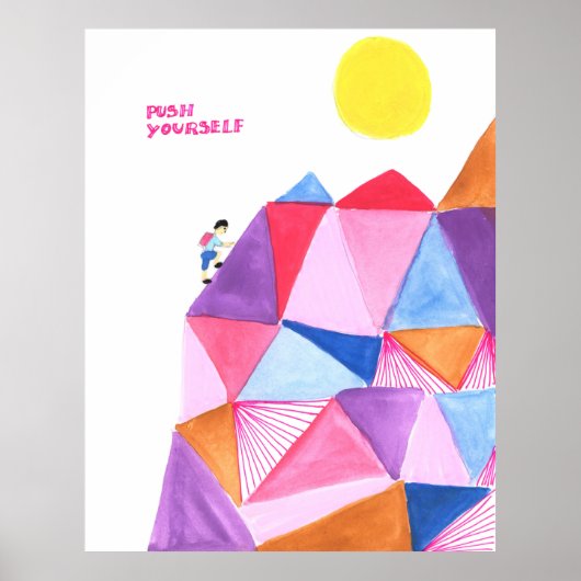 Kinder Motivierend Zitat Wasserfarbe Poster (Vorne)