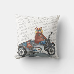 Kinder Motorrad Bären Kissen