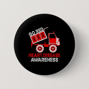 Kinder-Muldenkipper Roter-Band-Herzkrankheit-Bewus Button
