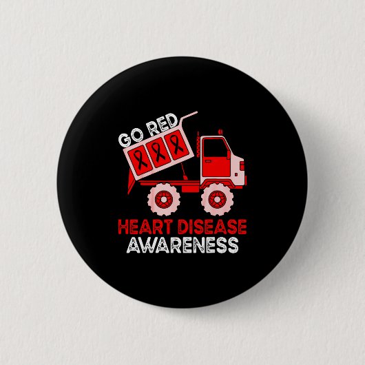 Kinder-Muldenkipper Roter-Band-Herzkrankheit-Bewus Button (Vorderseite)