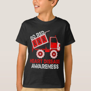 Kinder-Muldenkipper Roter-Band-Herzkrankheit-Bewus T-Shirt