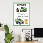Kinder-Müll-Themen-Geburtstags-Einladung Poster (Heimbüro)