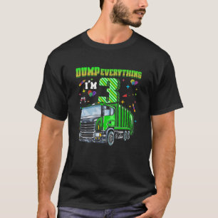 Kinder Müllwagen 3Rd Geburtstagskinder 3 Jahre al T-Shirt
