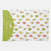 Kinder-Muster aus lustigen Birnen Geschirrtuch (Horizontal)