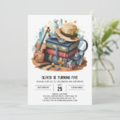 Kinder-Mystery-Detektiv Geburtstag Einladung (Stehend Vorderseite)