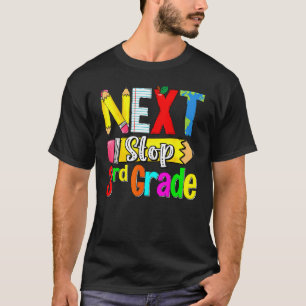 Kinder Nächste Haltestelle 3. Klasse Erster Schult T-Shirt