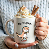 Kinder Name Funny Dinosaur Kaffeetasse