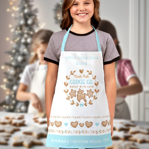 Kinder Name Gingerbrei Cookie Backen Weihnachten Schürze