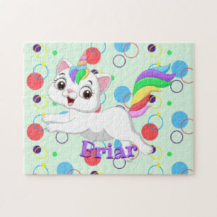 Kinder Name glückliche Kittycorn Puzzle Lernaktivi