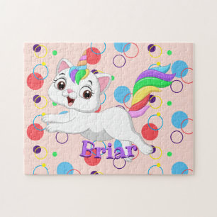 Kinder Name glückliche Kittycorn Puzzle Lernaktivi