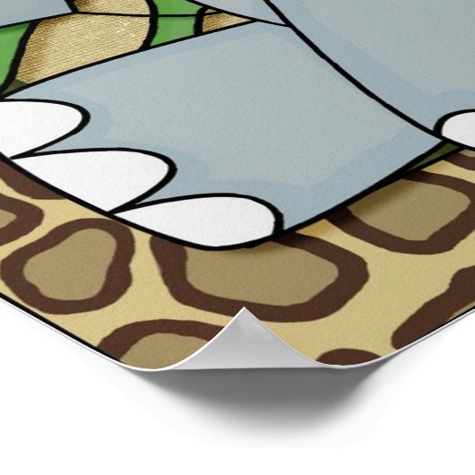 Kinder Name Hippo Poster (Ecke)