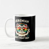 Kinder Name Jeremiah Birthday Boy Cat Kaffeetasse (Links)