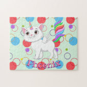 Kinder Name Kitty Unicorn Puzzle Lernaktivität (Horizontal)