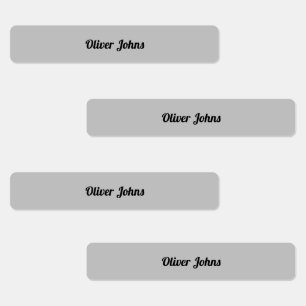 Kinder Name Label Schule Grau Schwarz Custom Etiketten