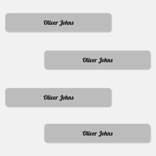 Kinder Name Label Schule Grau Schwarz Custom Etiketten (Gruppe)