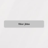 Kinder Name Label Schule Grau Schwarz Custom Etiketten (Design 1)