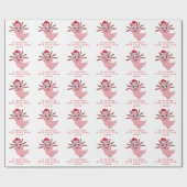 Kinder Name Liebe von Santa Niedlich Axolotl Geschenkpapier (Flach)