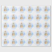 Kinder Name Liebe von Santa Niedlich Owl Geschenkpapier (Flach)