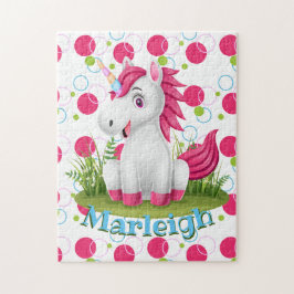 Kinder Name Niedlich Unicorn Puzzle Lernaktivität