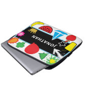 Kinder Name Schule Chalkbaord Balloon Star Laptopschutzhülle (Vorne Knopf)