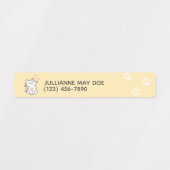 Kinder Name und Telefon Niedlich Katze wasserdicht Etiketten (Design 2)