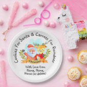 Kinder-Namen hinzufügen - Cookies für Santa 9" Pappteller (Party)